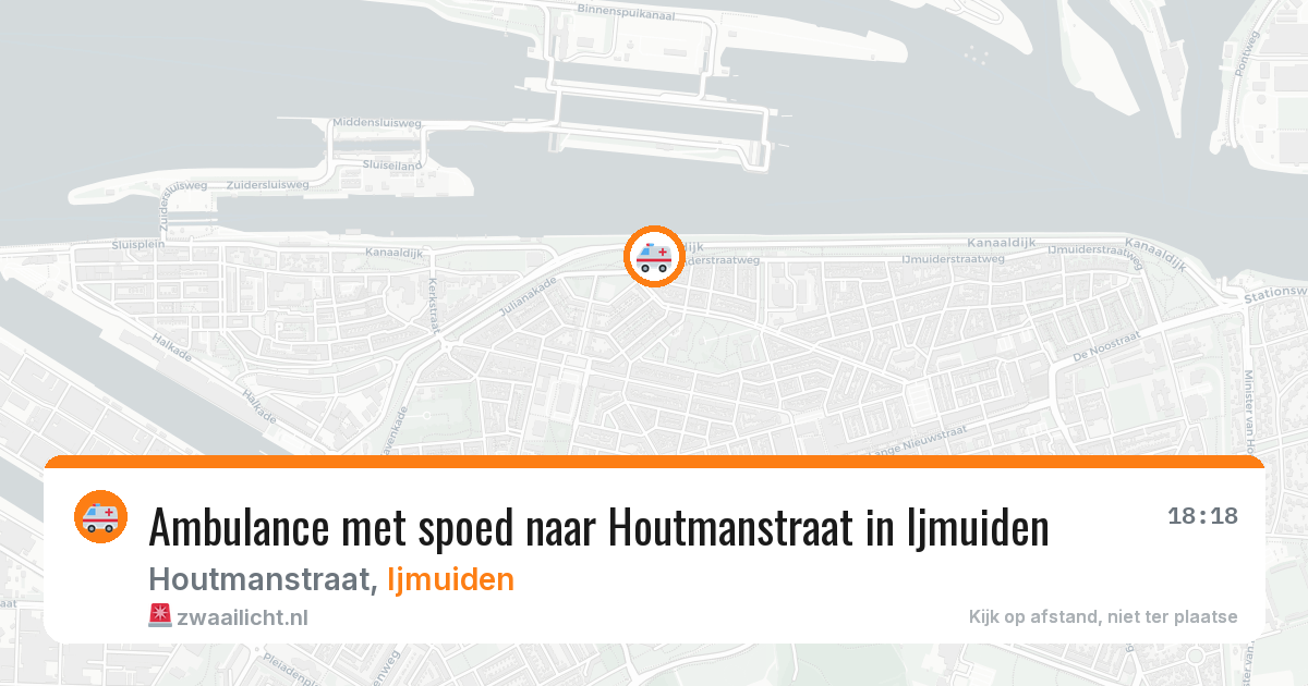 Ambulance met spoed naar Houtmanstraat in Ijmuiden — 27 apr 2026