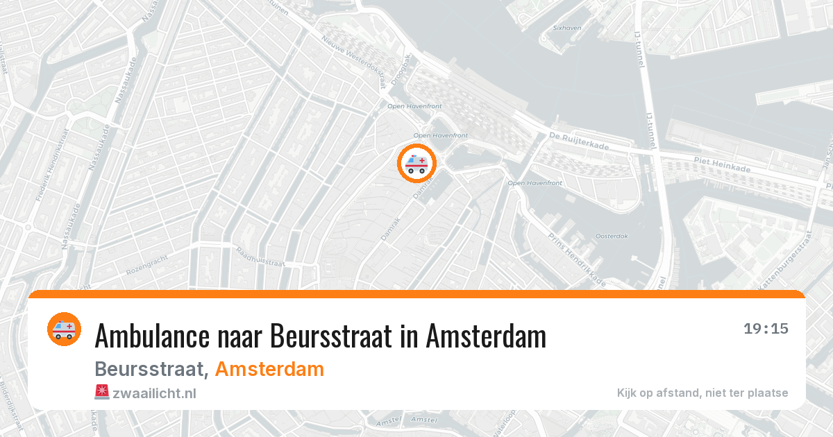 Ambulance naar Beursstraat in Amsterdam — 29 mrt 2026
