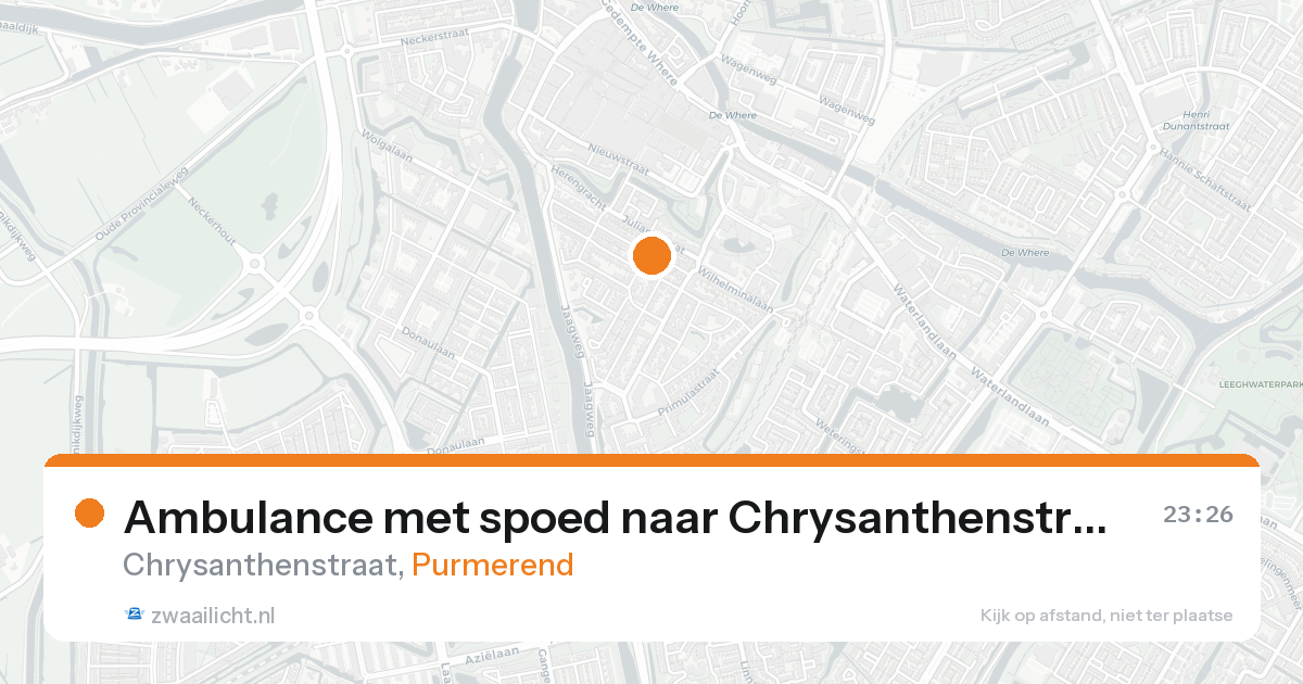 Ambulance met spoed naar Chrysanthenstraat in Purmerend — 17 aug 2026