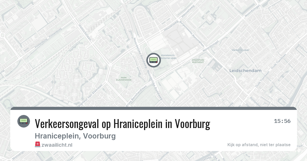 Verkeersongeval op Hraniceplein in Voorburg — 2 mrt 2026