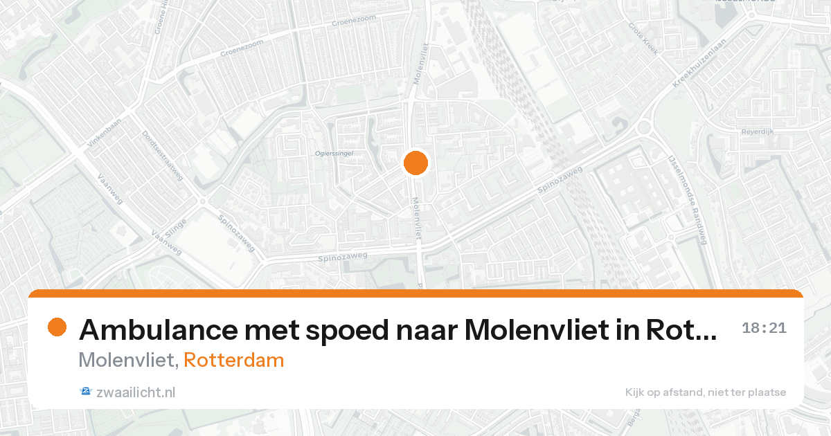 Ambulance met spoed naar Molenvliet in Rotterdam — 25 mei 2026