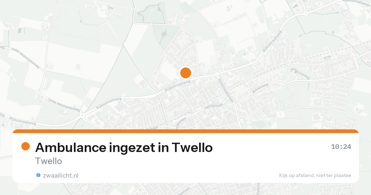 Ambulance ingezet in Twello — 16 aug 2026