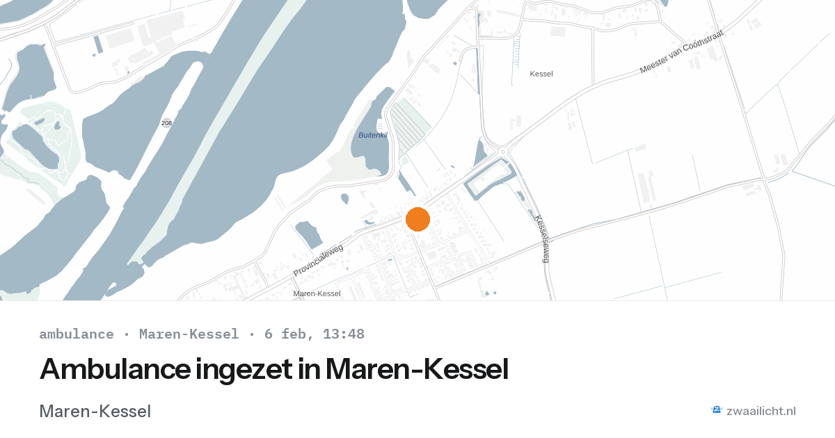 Ambulance ingezet in Maren-Kessel — 6 feb 2026