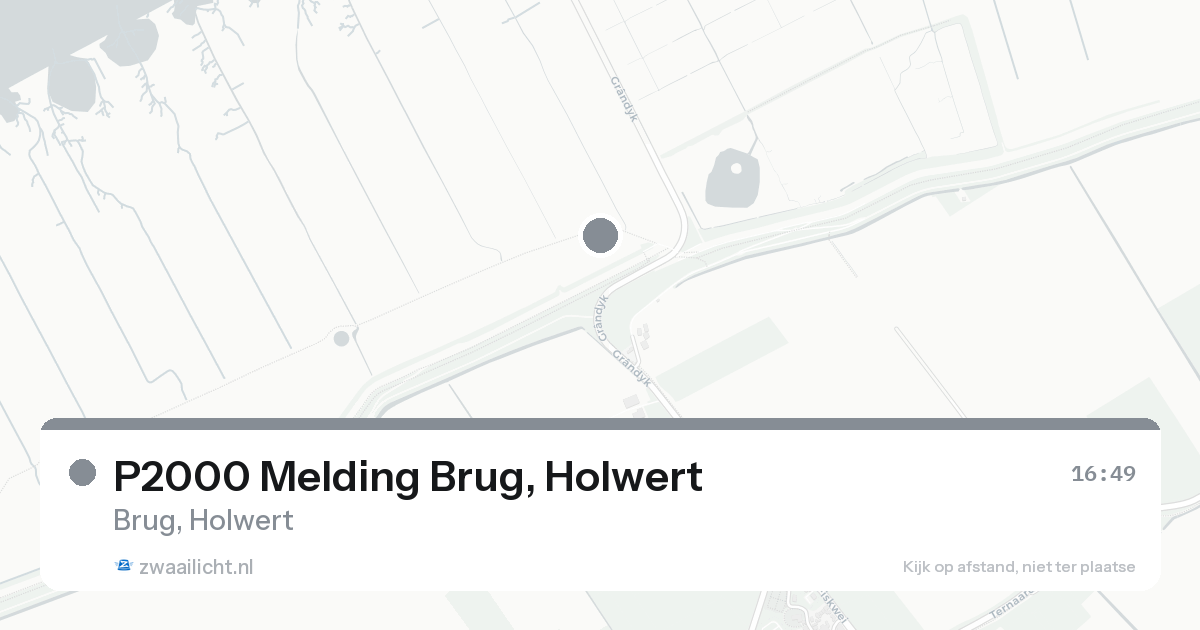 P2000 Melding Brug, Holwert — 21 aug 2026