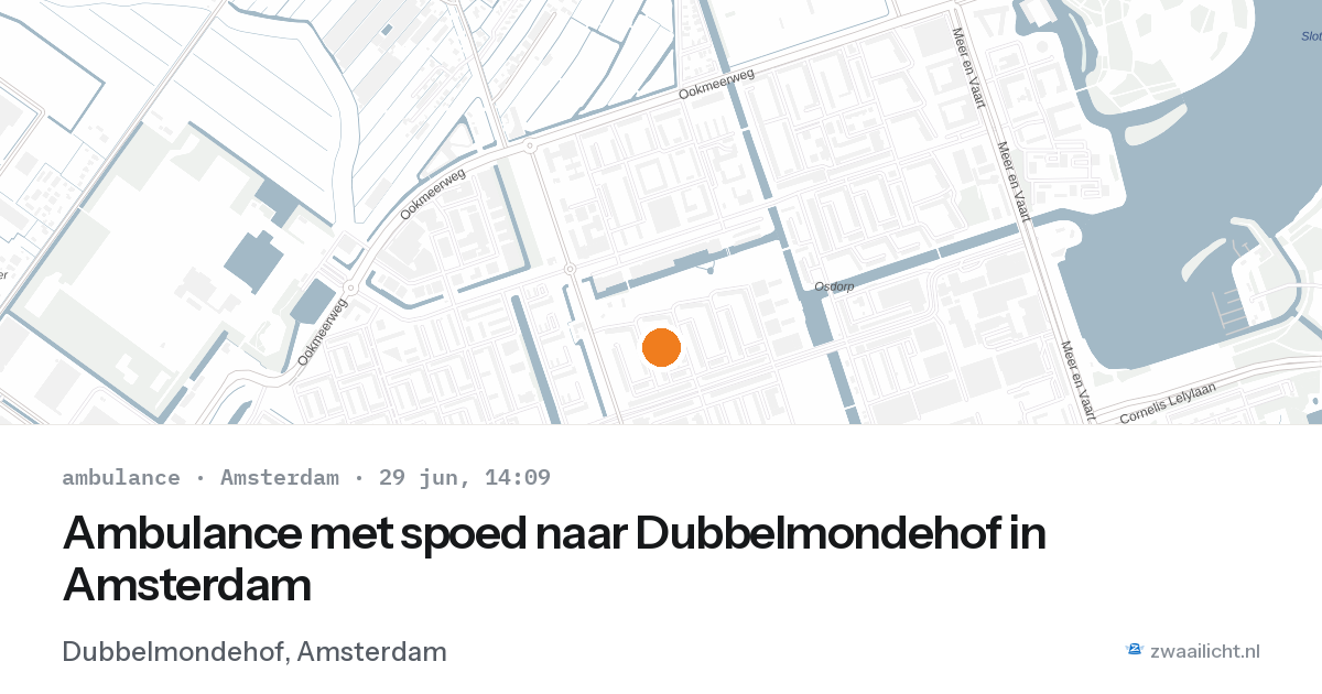 Ambulance met spoed naar Dubbelmondehof in Amsterdam — 29 jun 2026