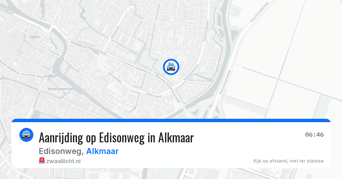 Aanrijding op Edisonweg in Alkmaar — 28 mei 2026