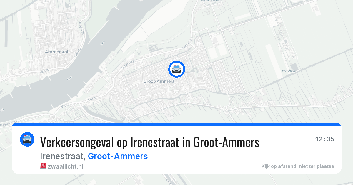 Verkeersongeval op Irenestraat in Groot-Ammers — 18 apr 2026