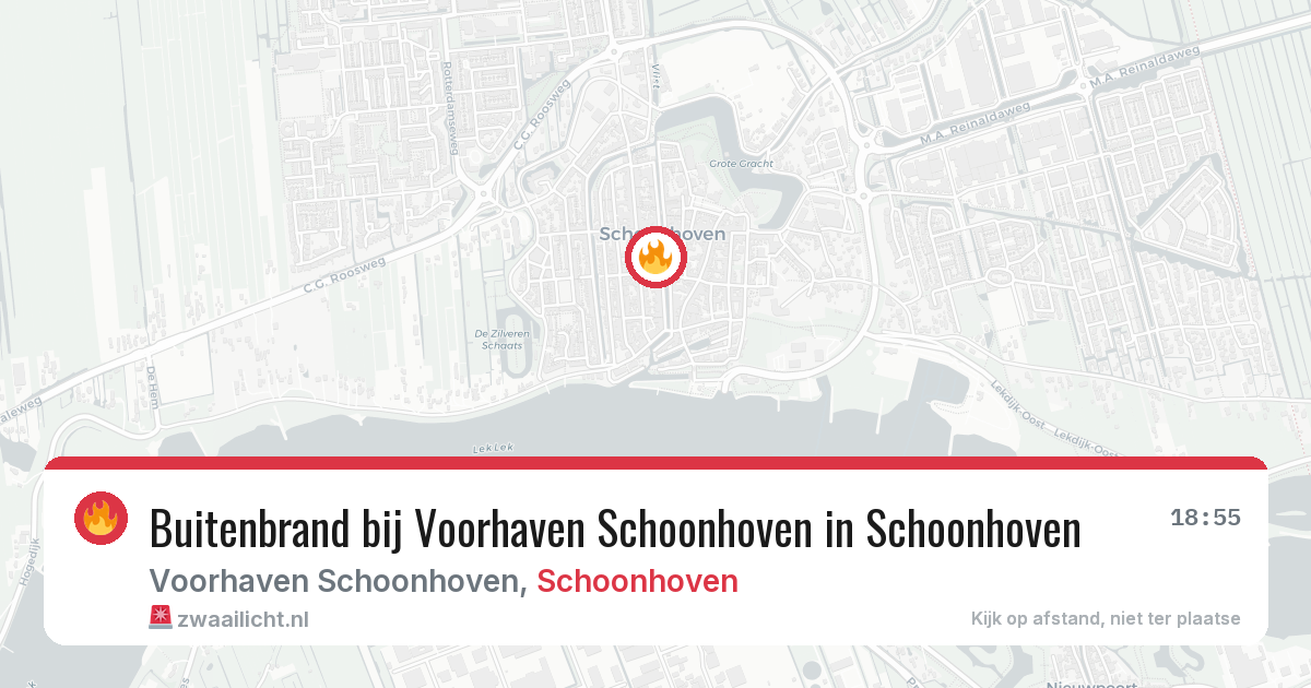 Buitenbrand bij Voorhaven Schoonhoven in Schoonhoven — 3 jul 2026