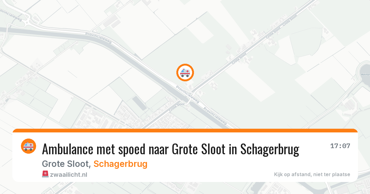 Ambulance met spoed naar Grote Sloot in Schagerbrug — 10 jun 2026