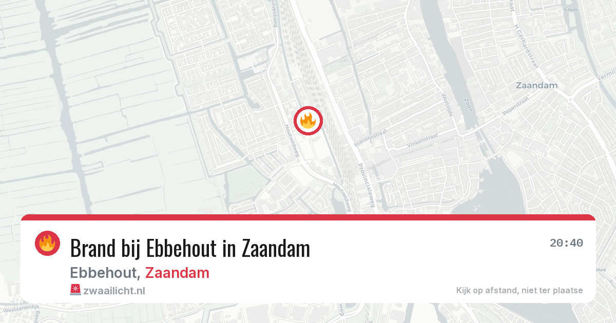 Brand bij Ebbehout in Zaandam — 7 mrt 2026
