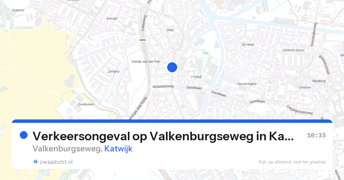 Verkeersongeval op Valkenburgseweg in Katwijk — 16 apr 2026