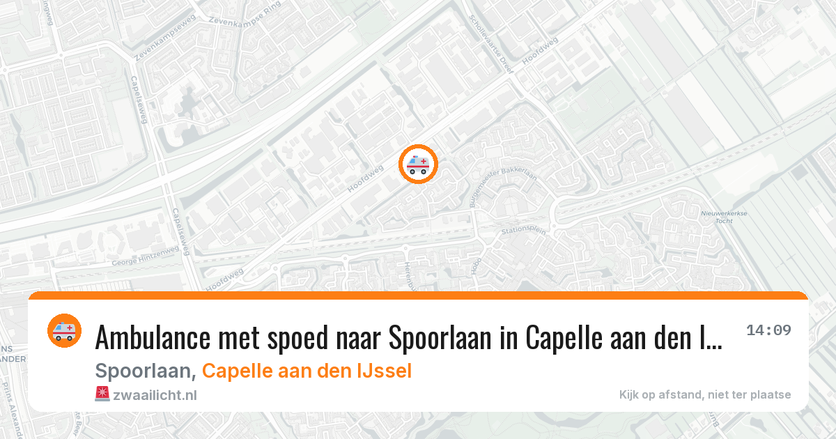 Ambulance met spoed naar Spoorlaan in Capelle aan den IJssel — 21 mei 2026