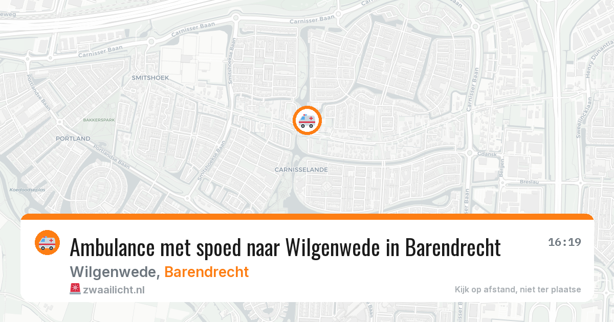 Ambulance met spoed naar Wilgenwede in Barendrecht — 18 jun 2026