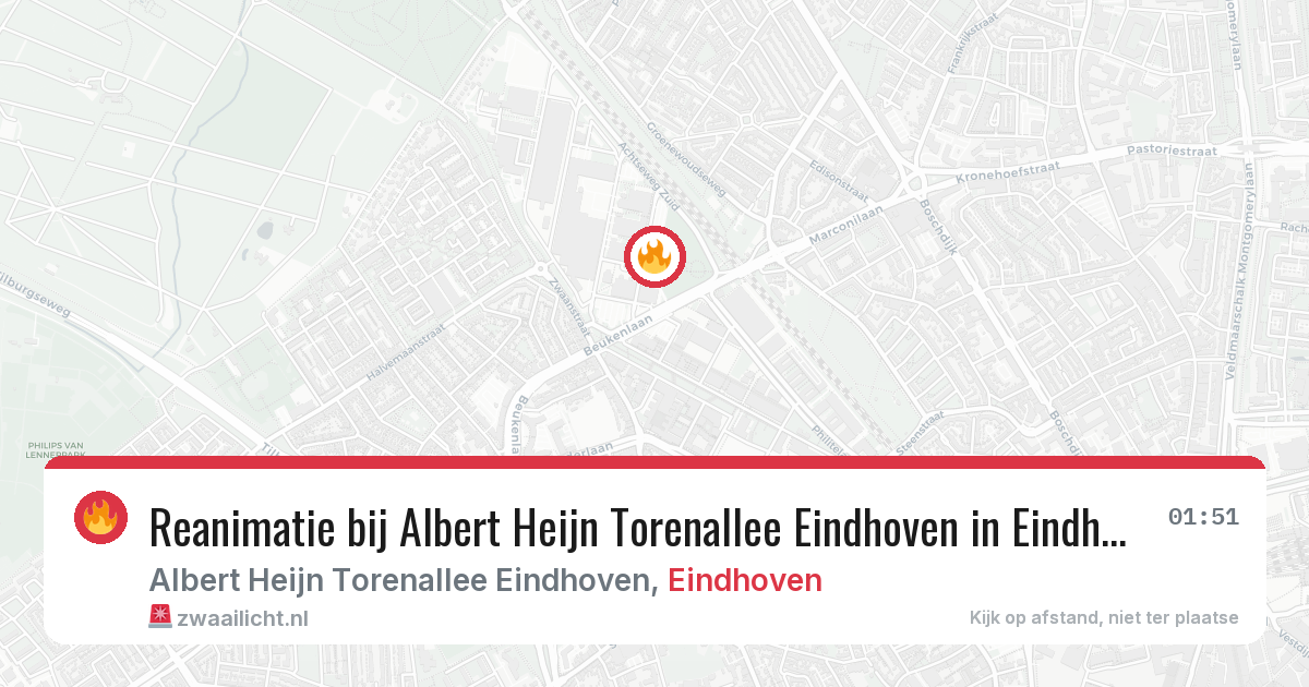Reanimatie bij Albert Heijn Torenallee Eindhoven in Eindhoven — 20 mrt 2026