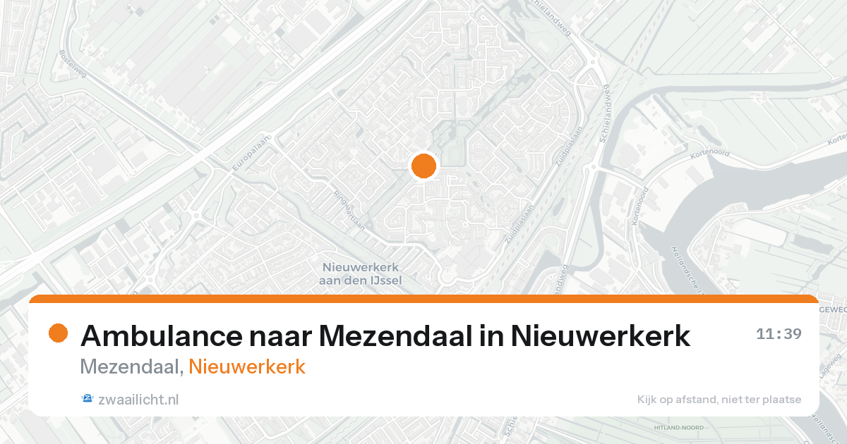 Ambulance naar Mezendaal in Nieuwerkerk — 18 aug 2026