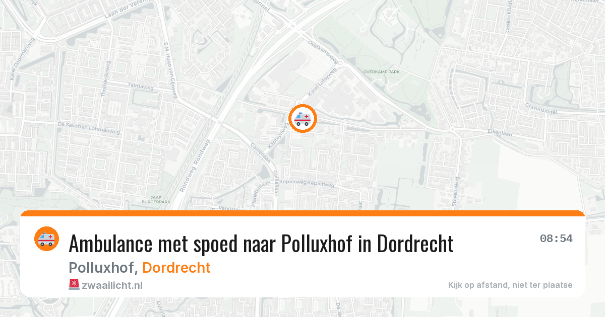 Ambulance met spoed naar Polluxhof in Dordrecht — 25 jun 2026
