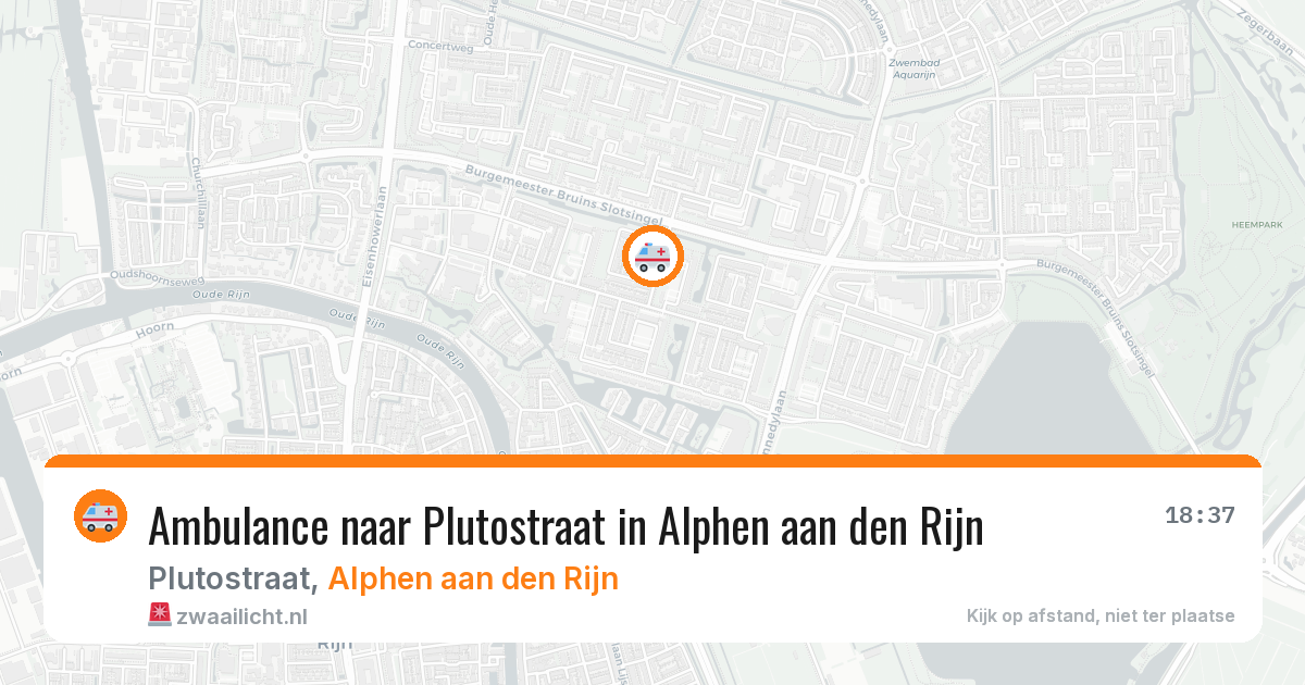 Ambulance naar Plutostraat in Alphen aan den Rijn — 13 aug 2026
