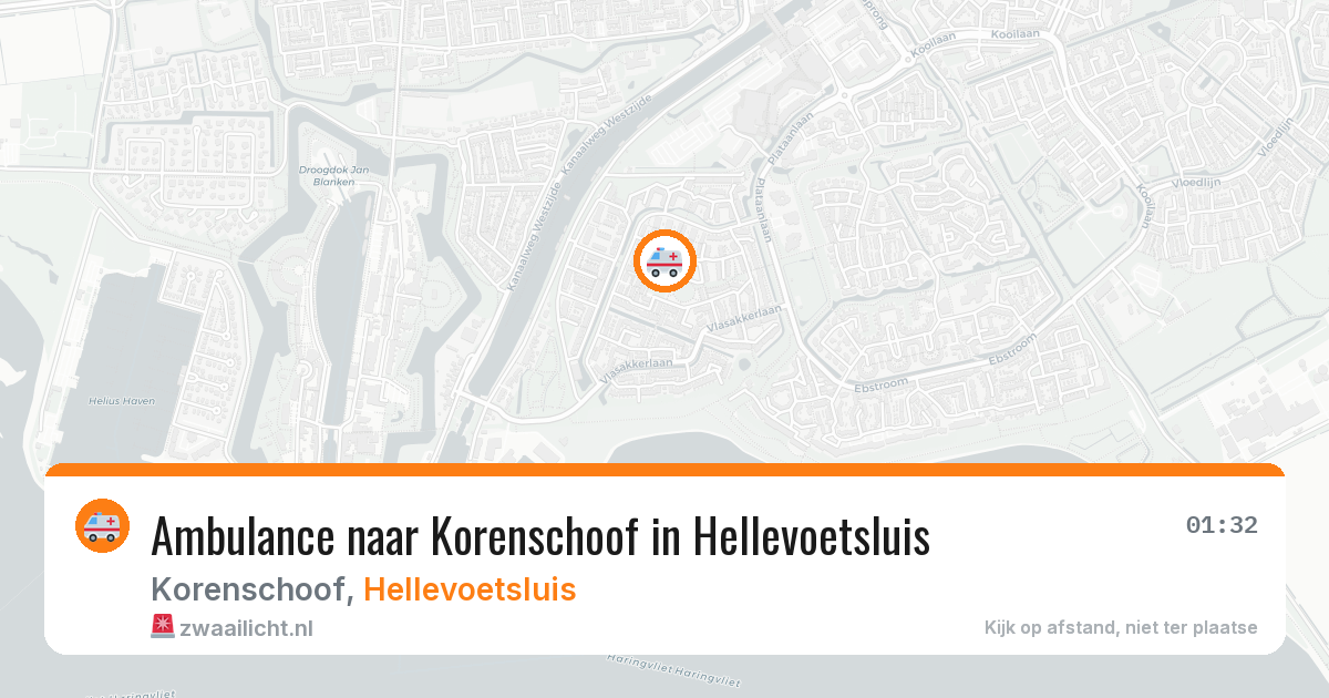 Ambulance naar Korenschoof in Hellevoetsluis — 13 jun 2026