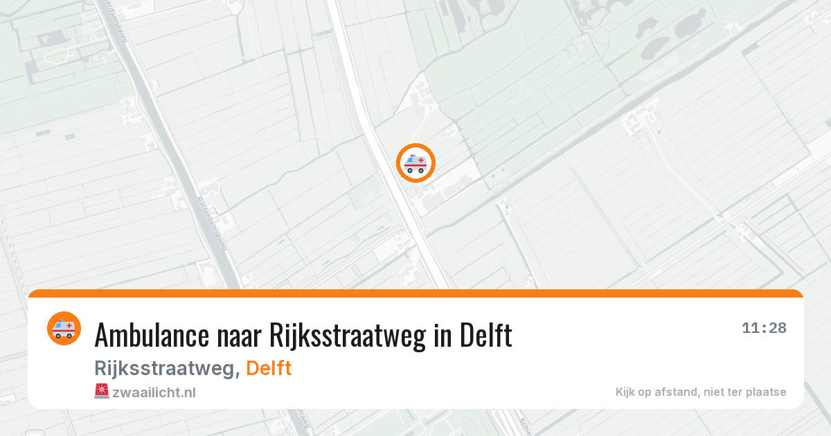 Ambulance naar Rijksstraatweg in Delft — 8 aug 2026