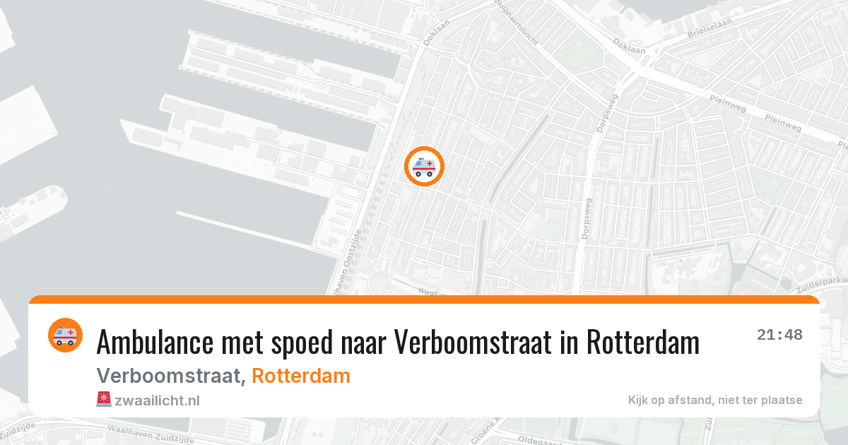 Ambulance met spoed naar Verboomstraat in Rotterdam — 6 jun 2026