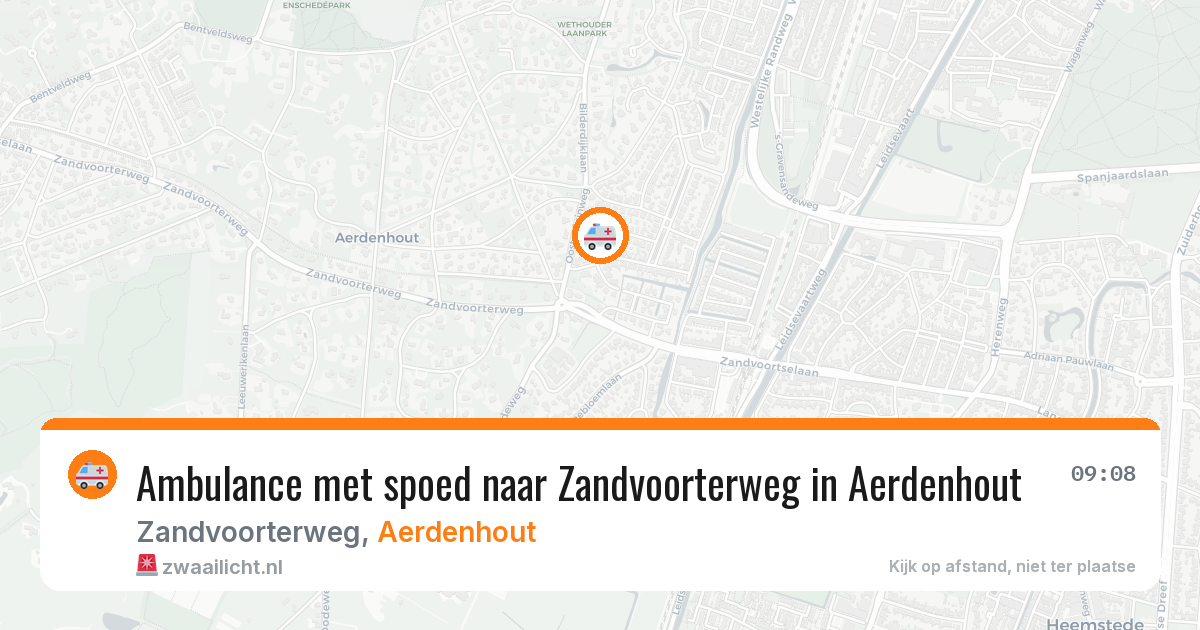 Ambulance met spoed naar Zandvoorterweg in Aerdenhout — 4 apr 2026