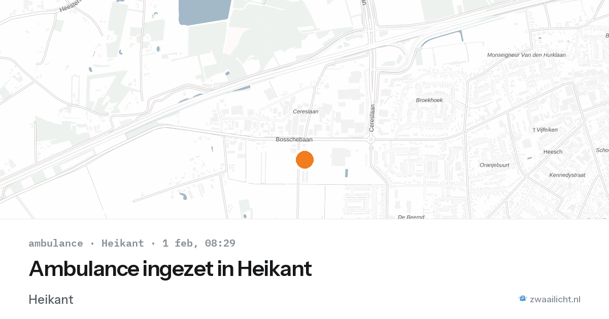 Ambulance ingezet in Heikant — 1 feb 2026