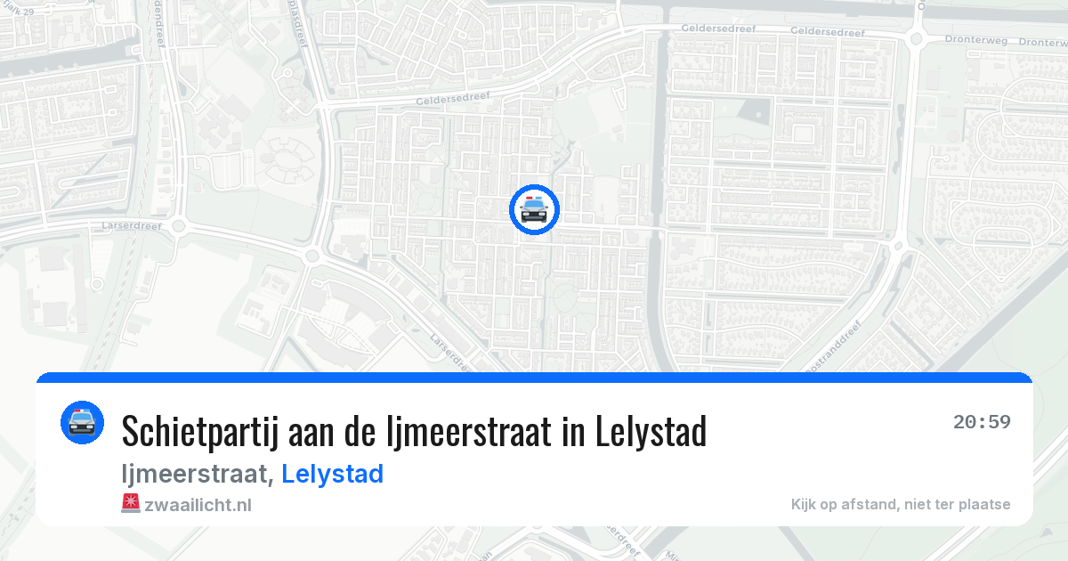 Schietpartij aan de Ijmeerstraat in Lelystad — 17 mei 2026
