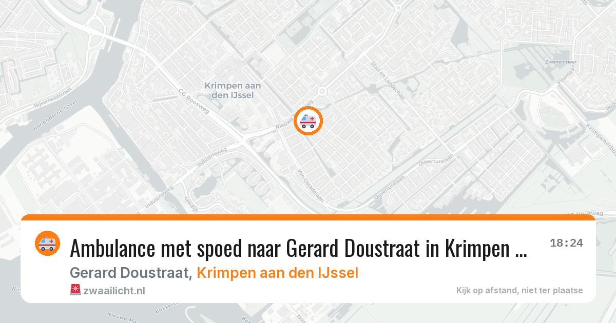Ambulance met spoed naar Gerard Doustraat in Krimpen aan den IJssel — 20 mei 2026