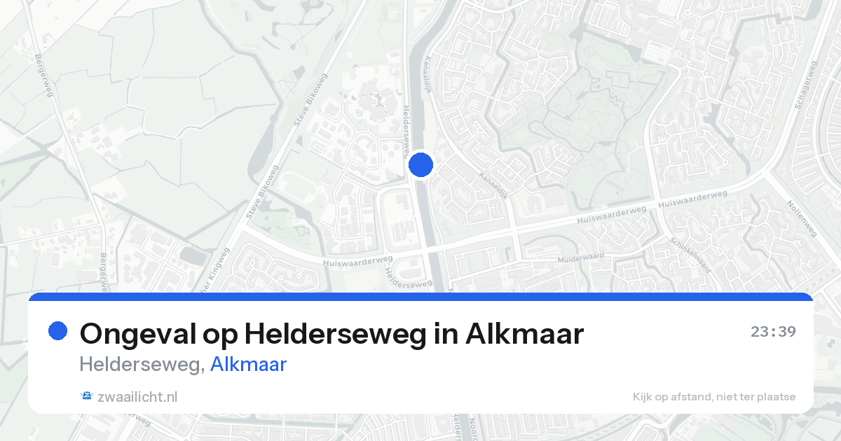 Ongeval op Helderseweg in Alkmaar — 16 aug 2026