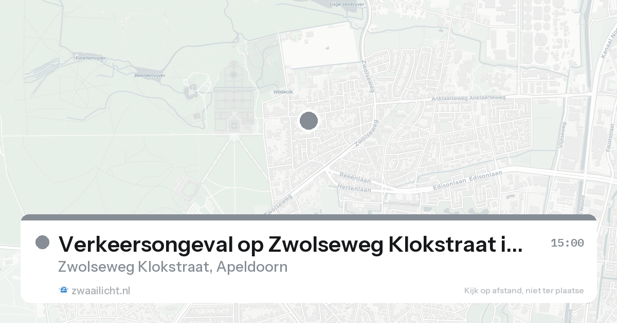 Verkeersongeval op Zwolseweg Klokstraat in Apeldoorn — 7 feb 2026