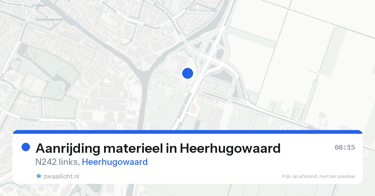 Aanrijding materieel in Heerhugowaard — 24 aug 2026