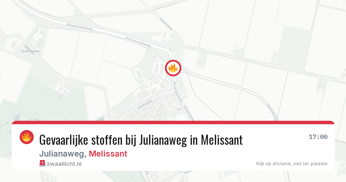 Gevaarlijke stoffen bij Julianaweg in Melissant — 27 apr 2026
