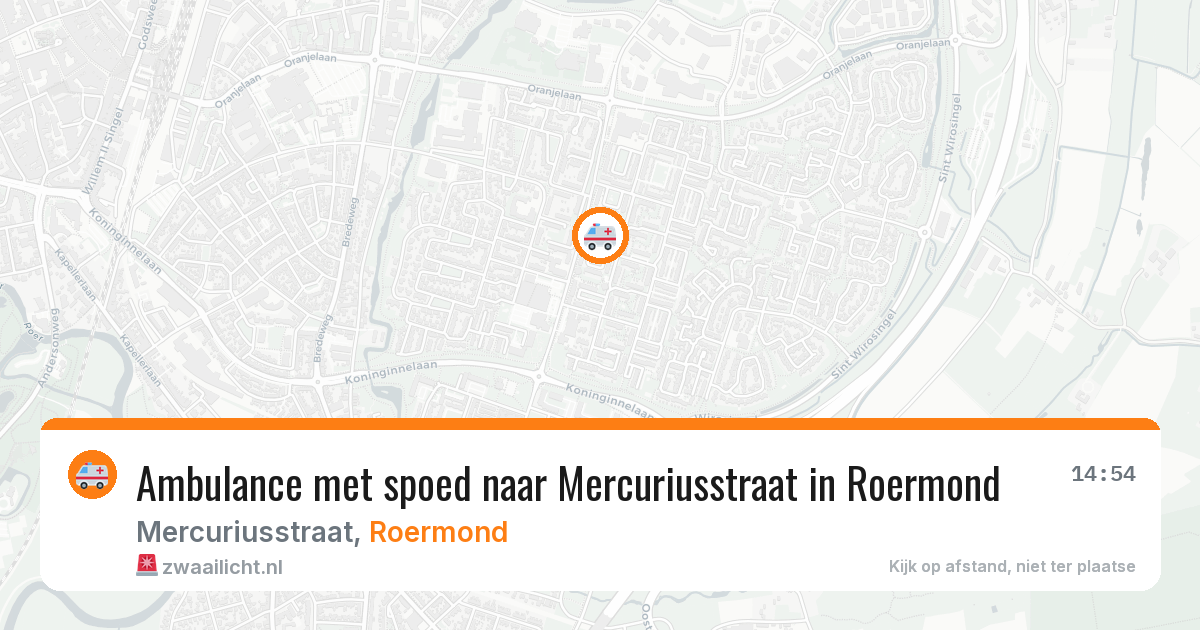 Ambulance met spoed naar Mercuriusstraat in Roermond — 2 aug 2026