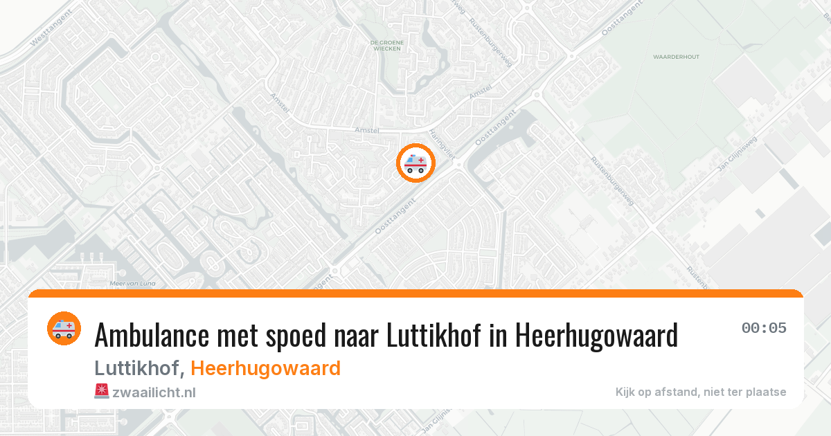 Ambulance met spoed naar Luttikhof in Heerhugowaard — 14 jun 2026