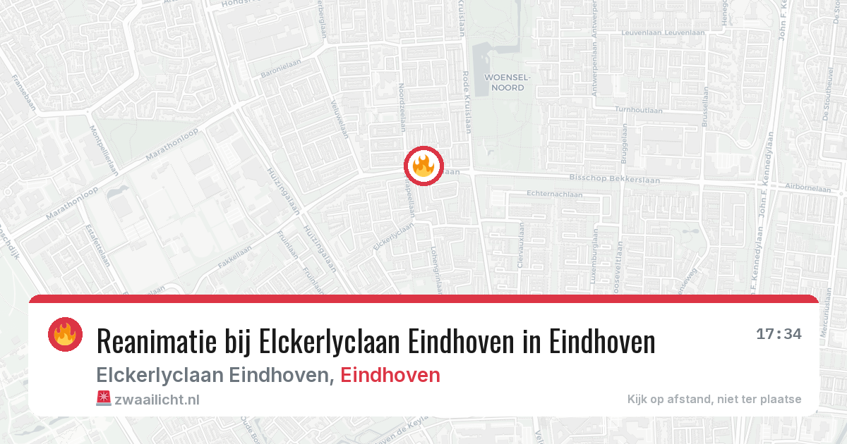Reanimatie bij Elckerlyclaan Eindhoven in Eindhoven — 3 apr 2026