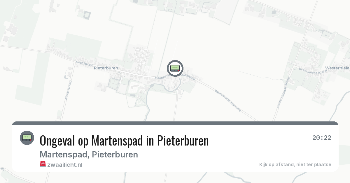 Ongeval op Martenspad in Pieterburen — 26 feb 2026