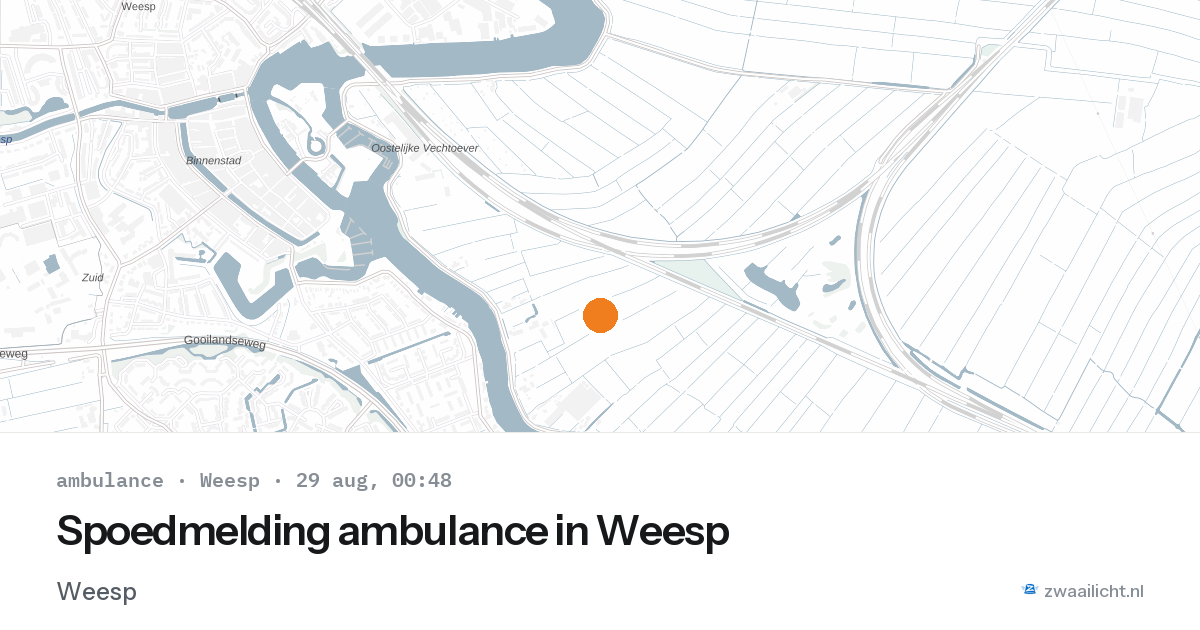 Spoedmelding ambulance in Weesp — 28 aug 2026
