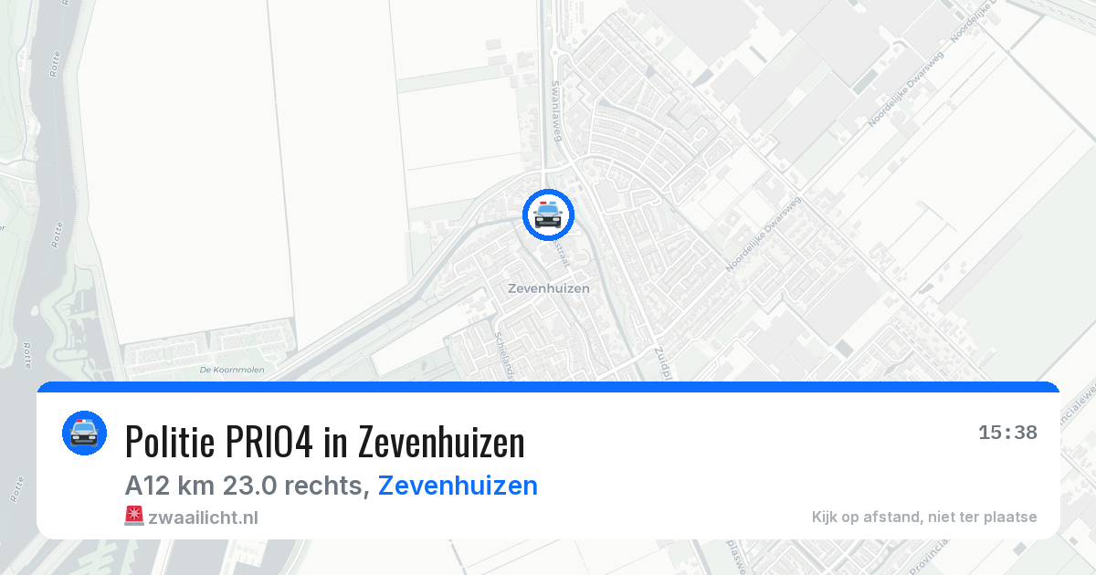 Politie PRIO4 in Zevenhuizen — 6 jul 2026 | 🚨 Zwaailicht.nl
