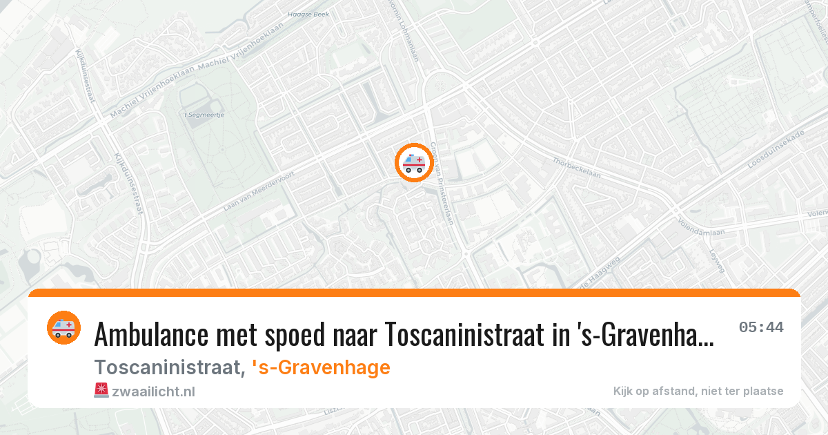 Ambulance met spoed naar Toscaninistraat in 's-Gravenhage — 27 apr 2026