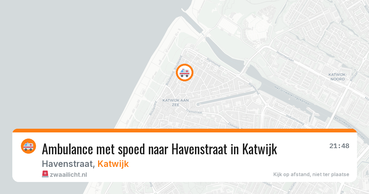 Ambulance met spoed naar Havenstraat in Katwijk — 28 mrt 2026