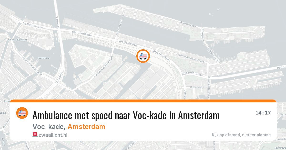 Ambulance met spoed naar Voc-kade in Amsterdam — 26 mrt 2026
