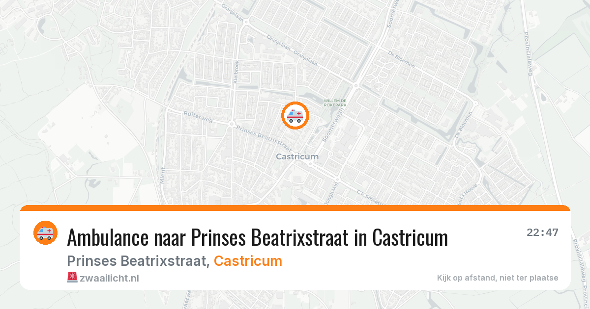 Ambulance naar Prinses Beatrixstraat in Castricum — 7 jul 2026