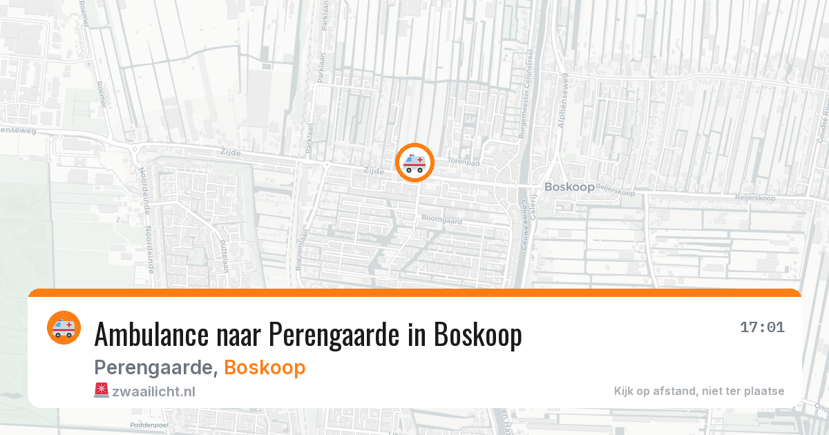 Ambulance naar Perengaarde in Boskoop — 22 mei 2026
