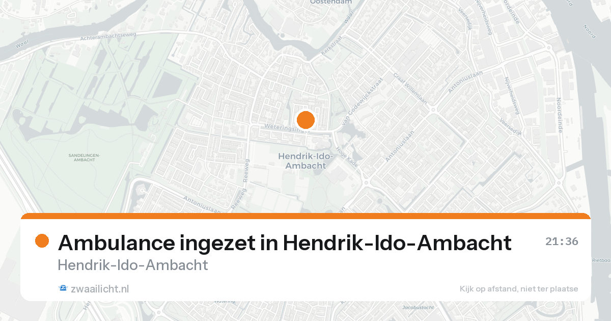 Ambulance ingezet in Hendrik-Ido-Ambacht — 30 jan 2026