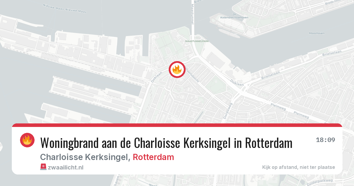 Woningbrand aan de Charloisse Kerksingel in Rotterdam — 22 mrt 2026