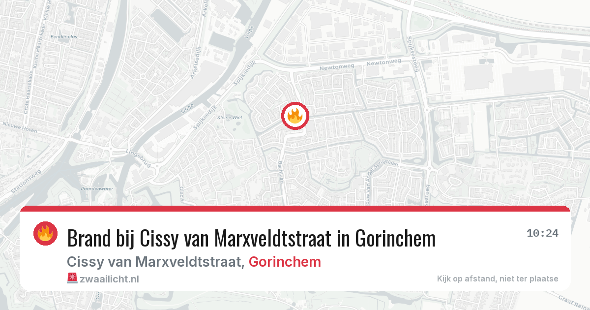 Brand bij Cissy van Marxveldtstraat in Gorinchem — 9 jul 2026