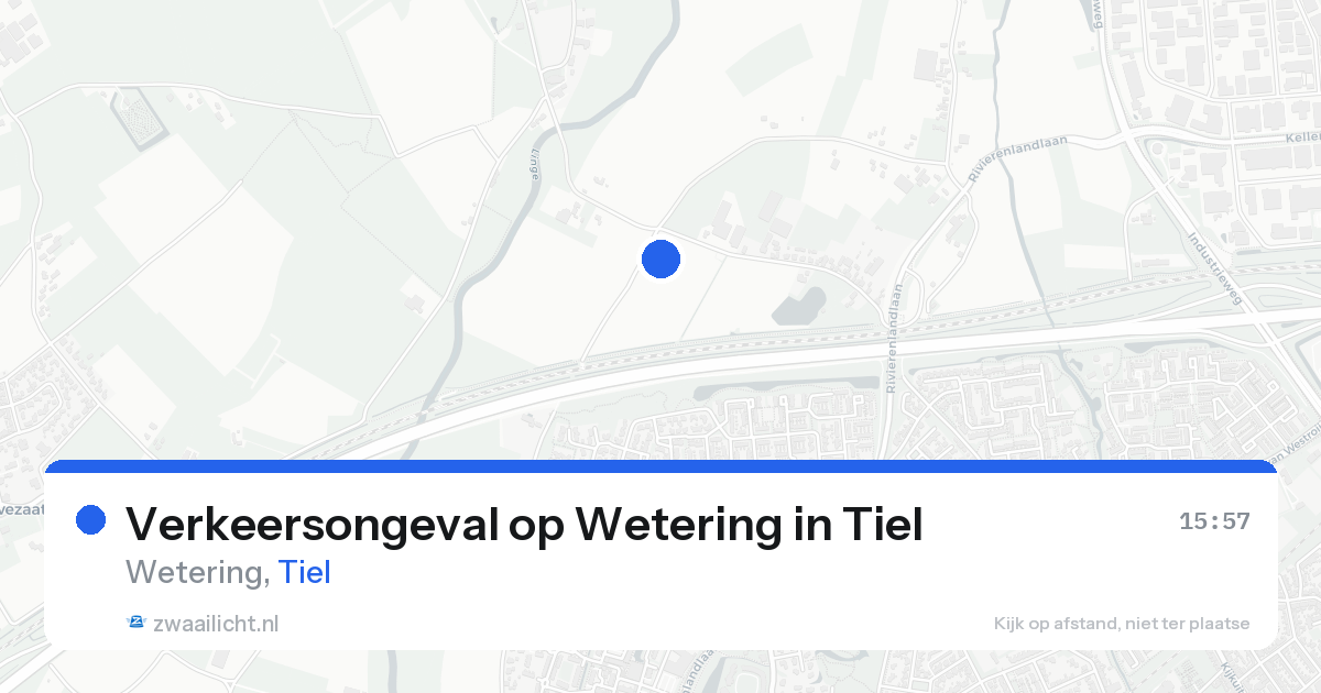 Verkeersongeval op Wetering in Tiel — 20 mrt 2026
