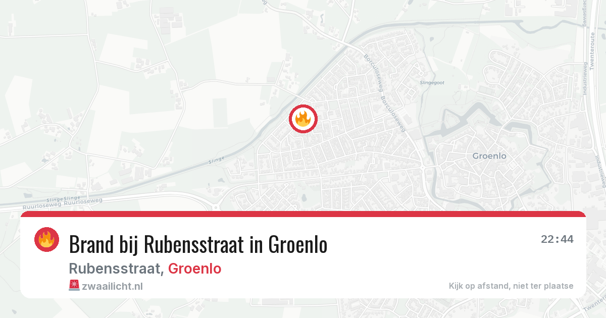 Brand bij Rubensstraat in Groenlo — 24 mrt 2026