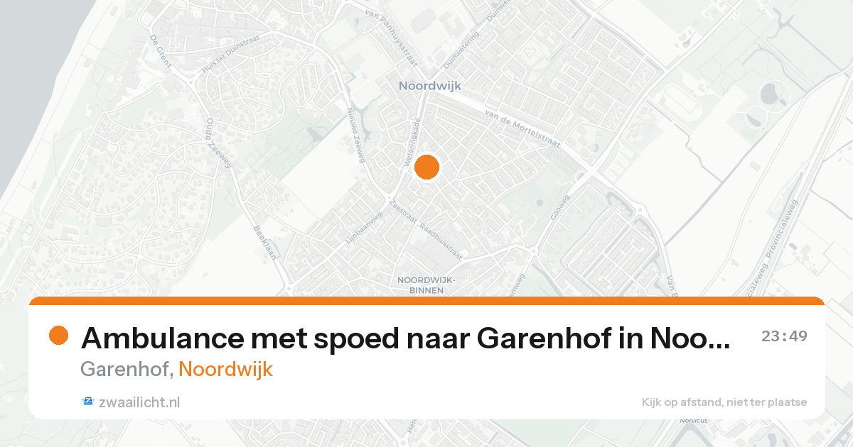 Ambulance met spoed naar Garenhof in Noordwijk — 29 mei 2026