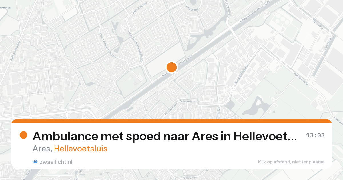 Ambulance met spoed naar Ares in Hellevoetsluis — 31 jan 2026